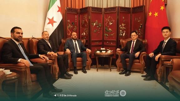 Chairman of the Federation of Syrian Chambers of Commerce Discusses Enhancing Economic and Investment Cooperation with the Chinese Ambassador