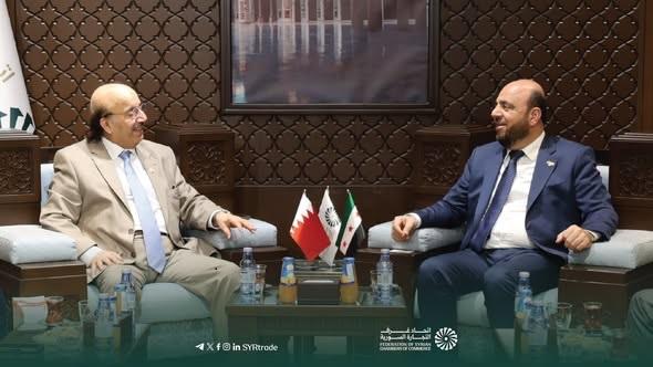 سوريا والبحرين تبحثان تعزيز التعاون الاقتصادي وفرص الاستثمار المشترك